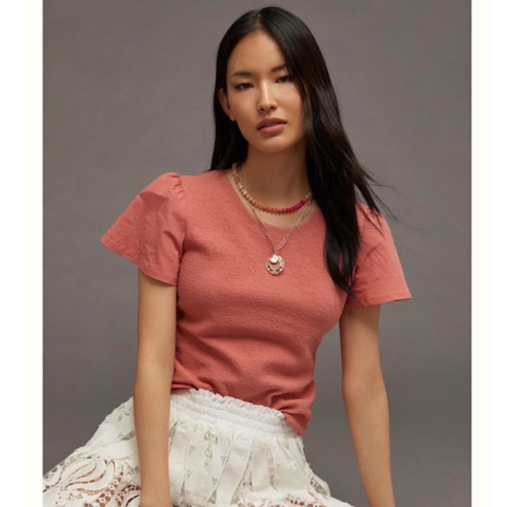 Anthropologie Flutter Sleeve Top XS
